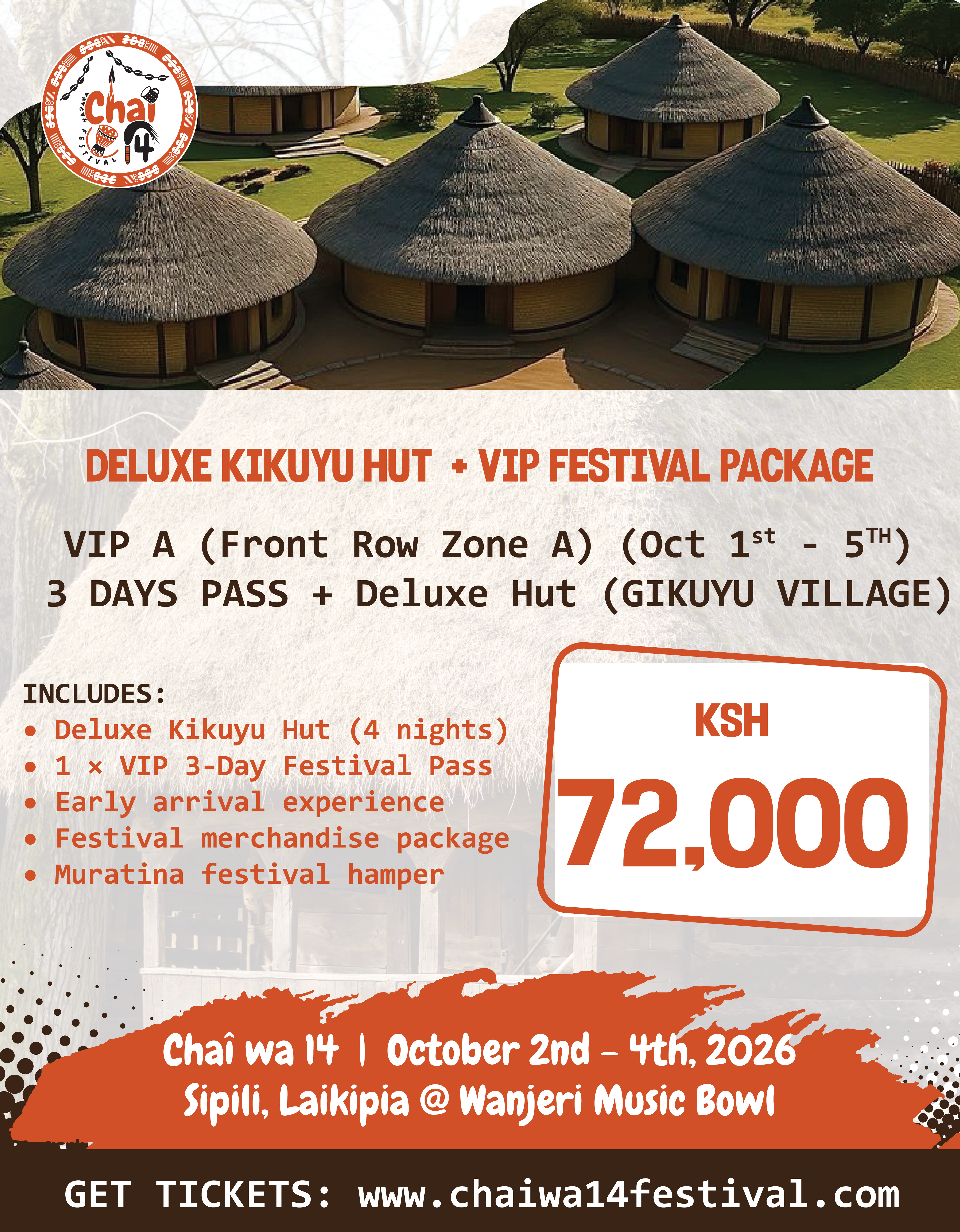 CHAI WA 14 FESTIVAL 2026  VIP , VVIP ,ACCOMODATION PACKAGE & GROUP TICKETS