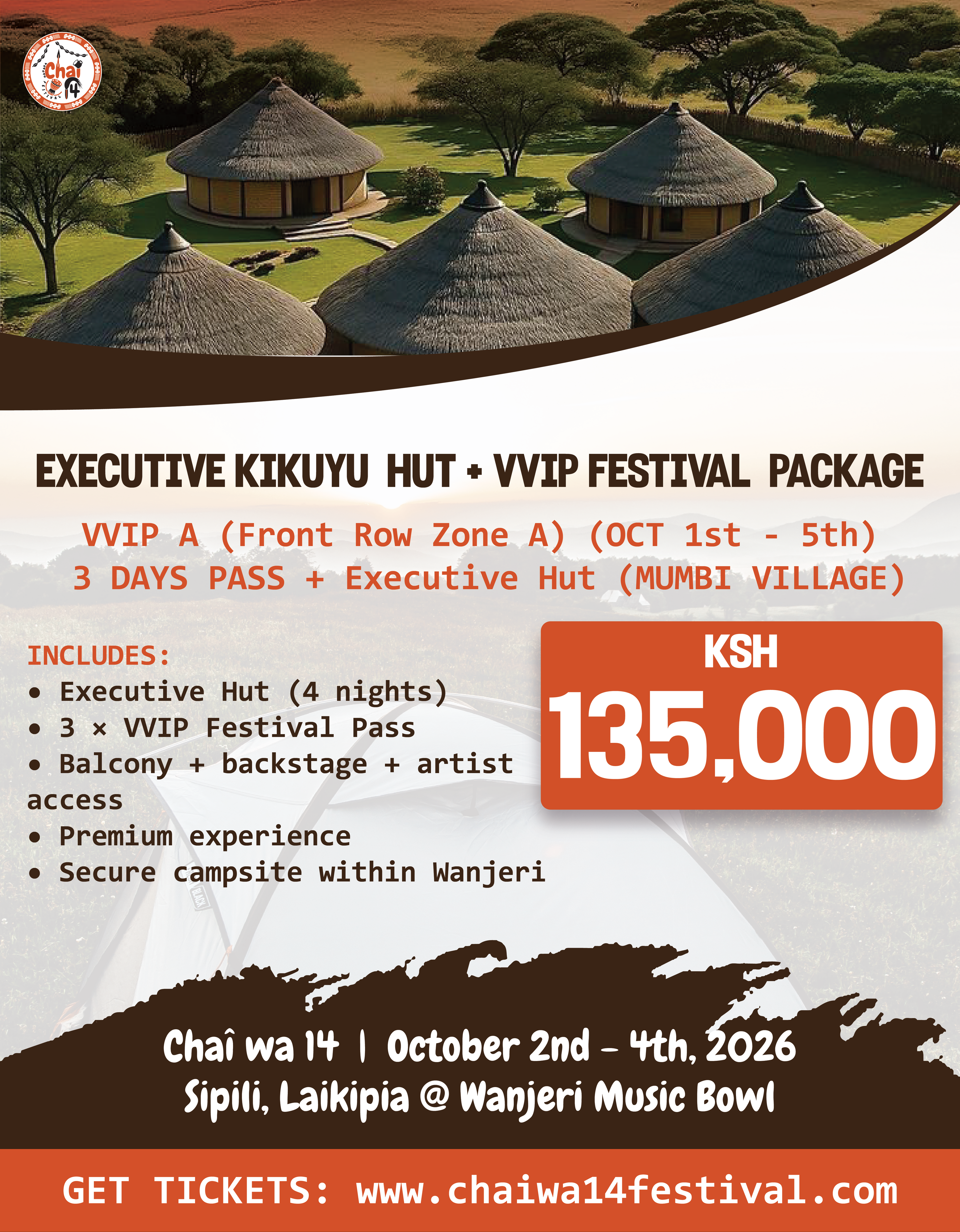 CHAI WA 14 FESTIVAL 2026  VIP , VVIP ,ACCOMODATION PACKAGE & GROUP TICKETS