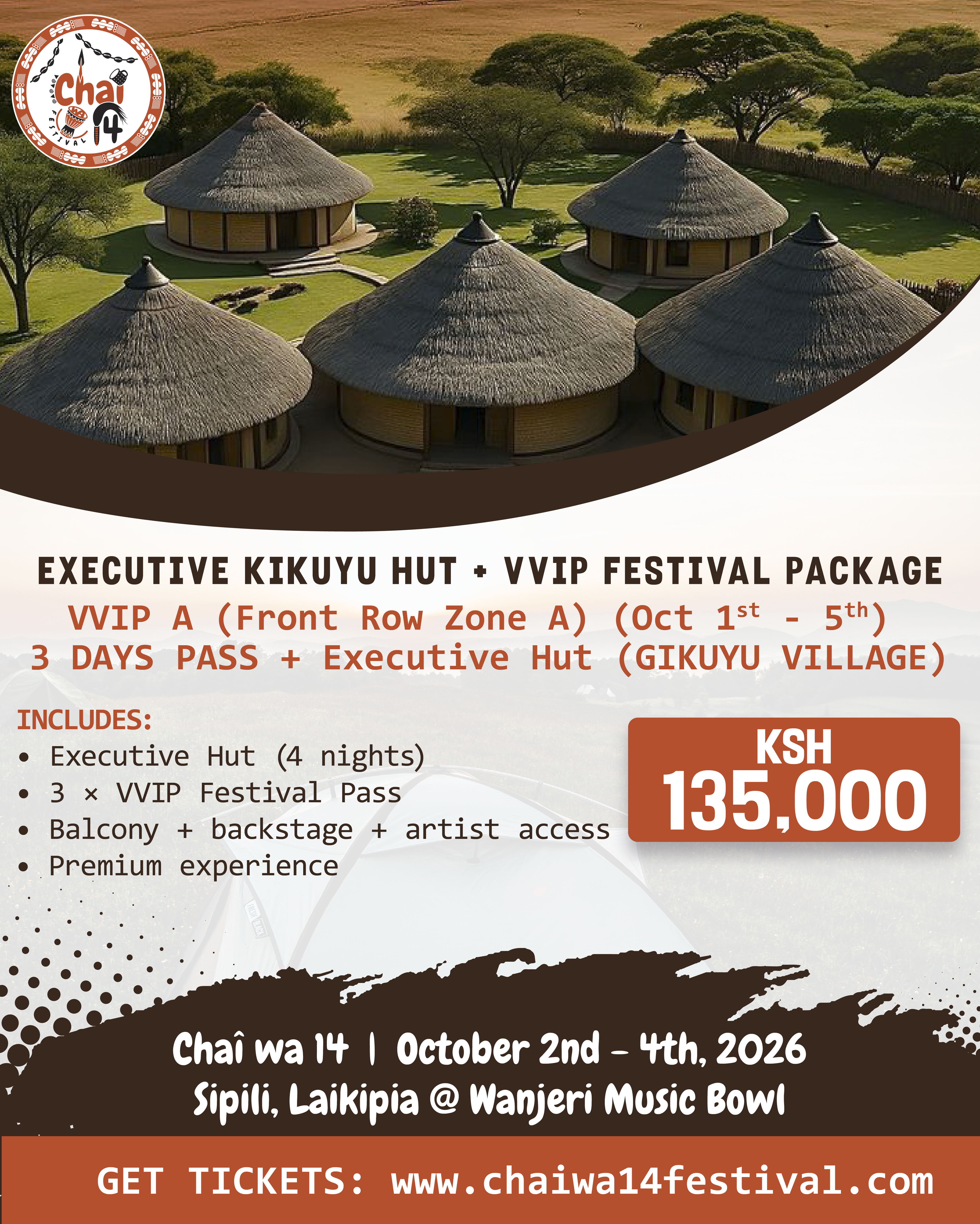 CHAI WA 14 FESTIVAL 2026  VIP , VVIP ,ACCOMODATION PACKAGE & GROUP TICKETS