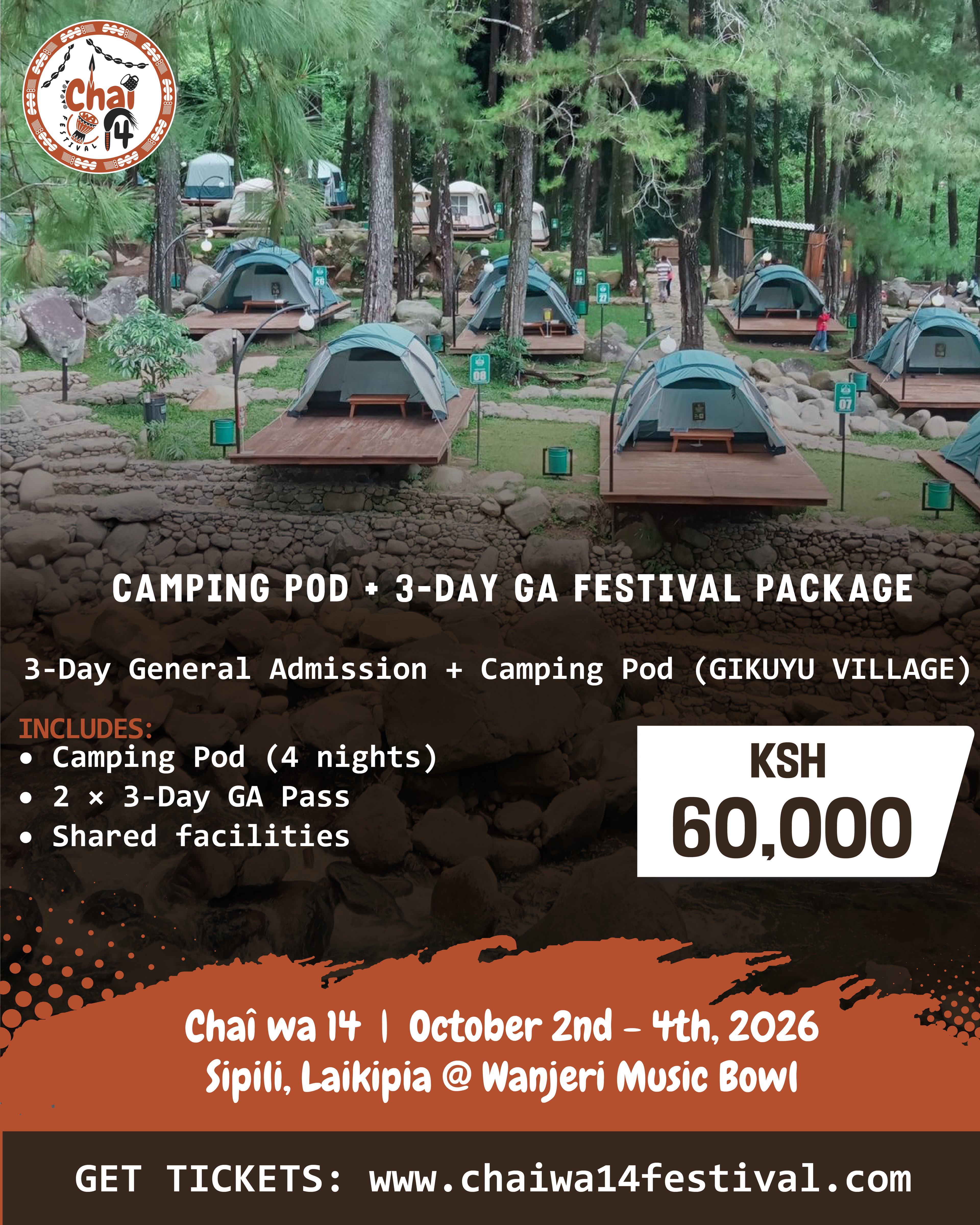CHAI WA 14 FESTIVAL 2026  VIP , VVIP ,ACCOMODATION PACKAGE & GROUP TICKETS