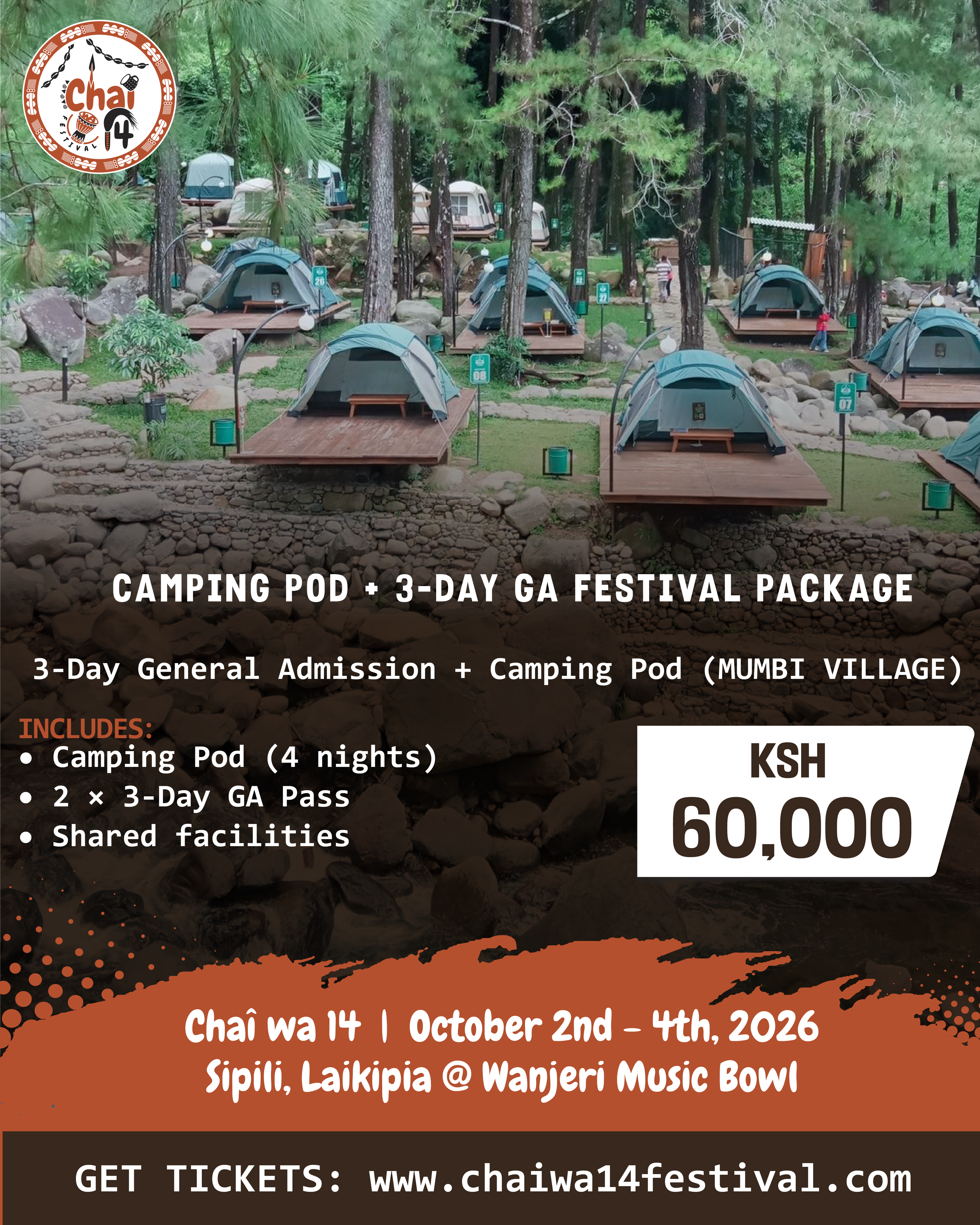 CHAI WA 14 FESTIVAL 2026  VIP , VVIP ,ACCOMODATION PACKAGE & GROUP TICKETS