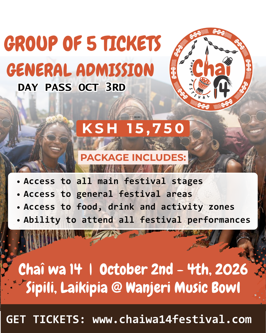 CHAI WA 14 FESTIVAL 2026  VIP , VVIP ,ACCOMODATION PACKAGE & GROUP TICKETS