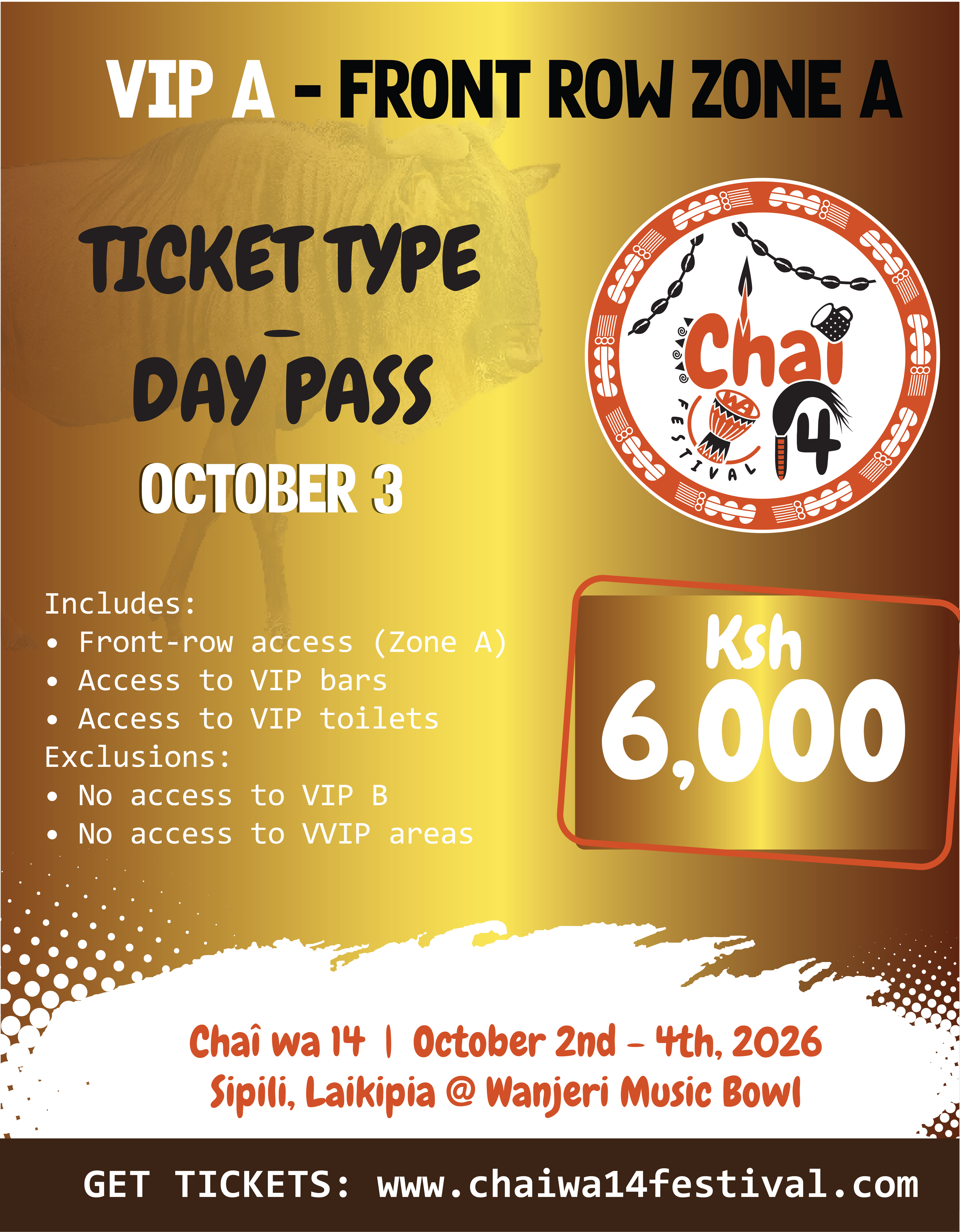 CHAI WA 14 FESTIVAL 2026  VIP , VVIP ,ACCOMODATION PACKAGE & GROUP TICKETS