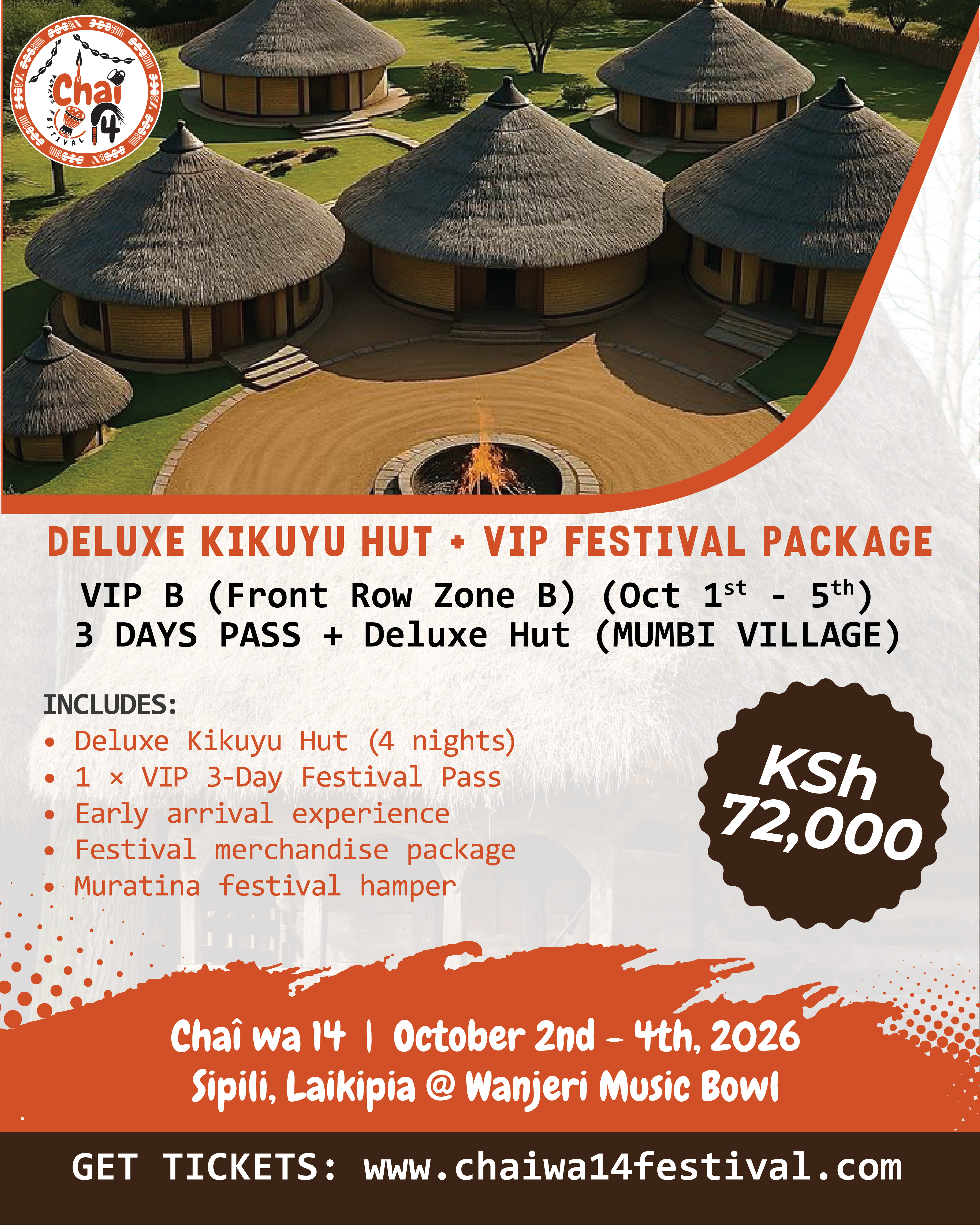 CHAI WA 14 FESTIVAL 2026  VIP , VVIP ,ACCOMODATION PACKAGE & GROUP TICKETS